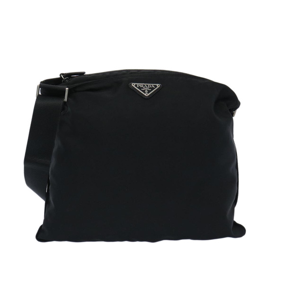 PRADA Shoulder Bag Nylon Black Auth 66003 - Picture 1 of 16